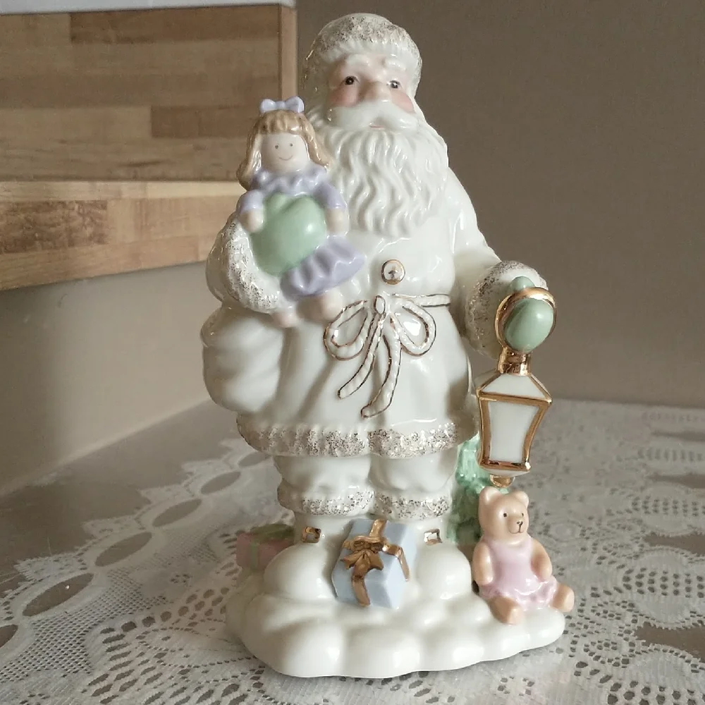 Lenox Santa Figurine with Gold and Pastel Accents - Picture 9 of 9